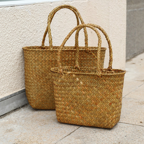 Unisex shopping bag made of braided natural material Bowlift