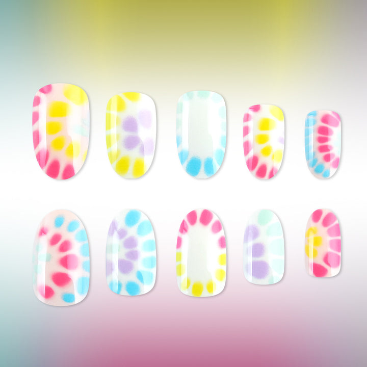 Artistic Watercolor Nail Art Bowlift