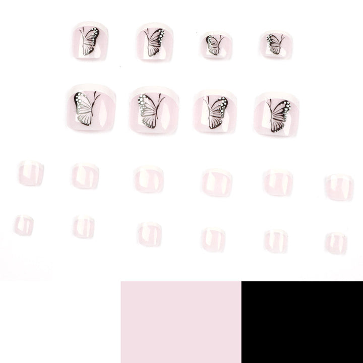 Artful Nail Art with Butterfly Design Bowlift