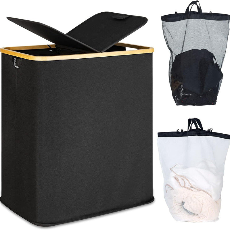 Laundry basket with lid and shelf table Bowlift