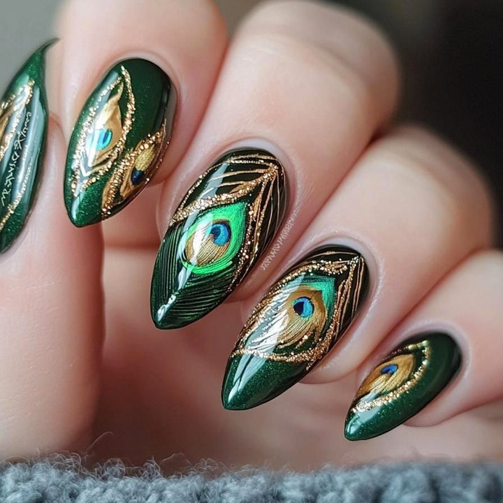 Elegant Peacock Nail Art Kit Bowlift