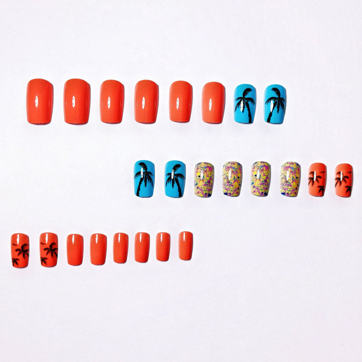 Tropical Palm Tree-Inspired Nail Art Bowlift