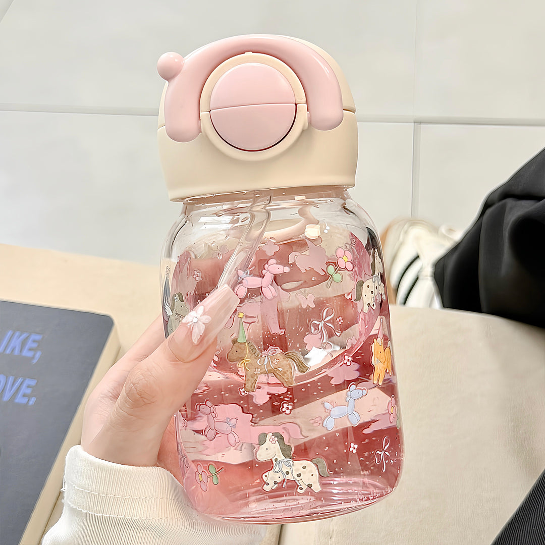 Women's funny drinking bottle with cute animal motif Bowlift