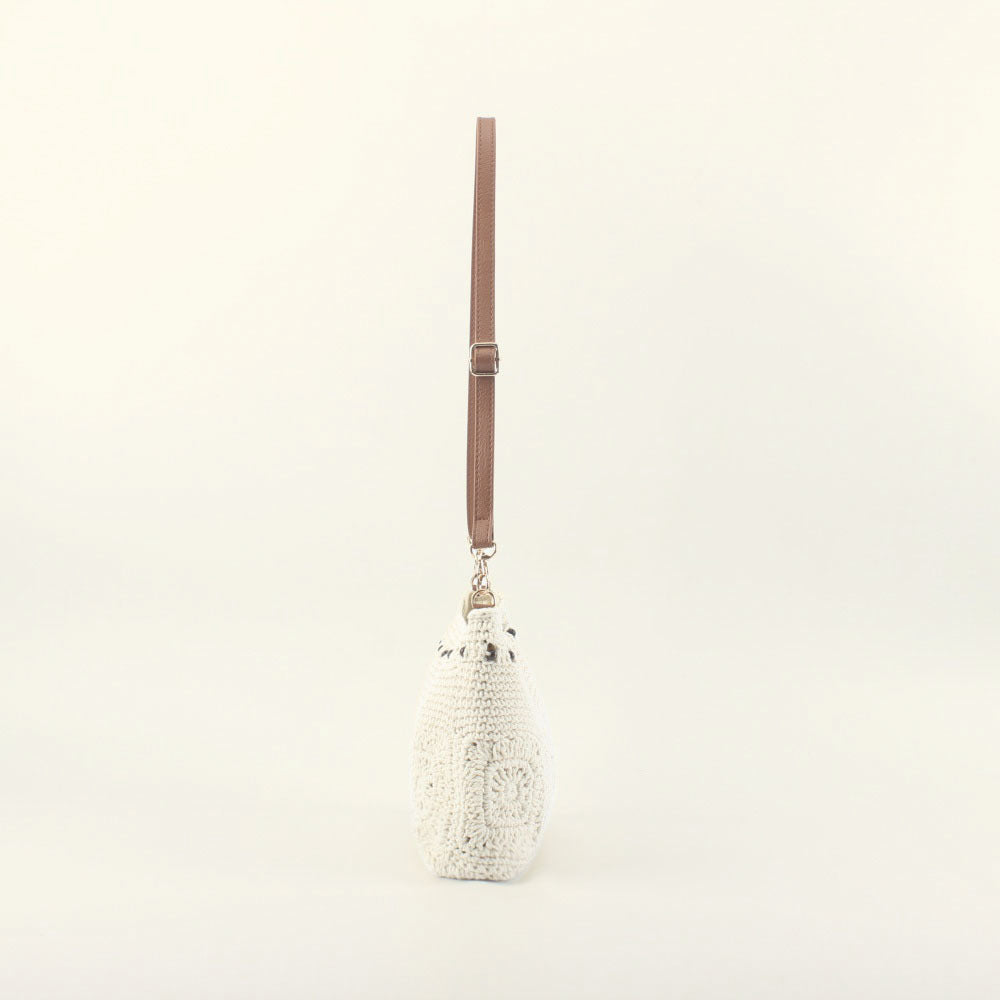 Crochet shoulder bag with stylish accents Bowlift