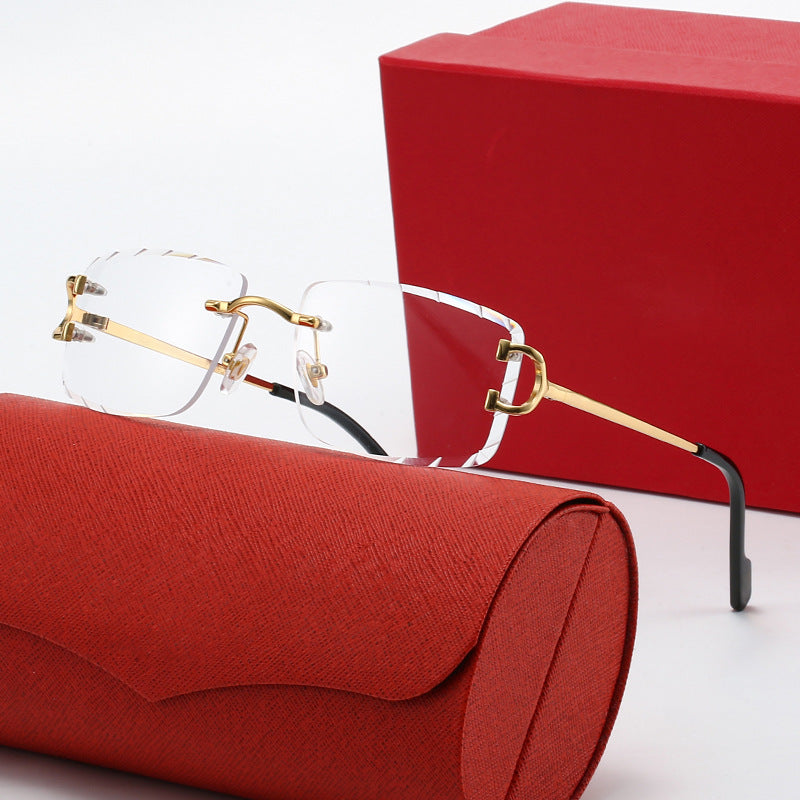 Ladies elegant half-frame corrective glasses Bowlift