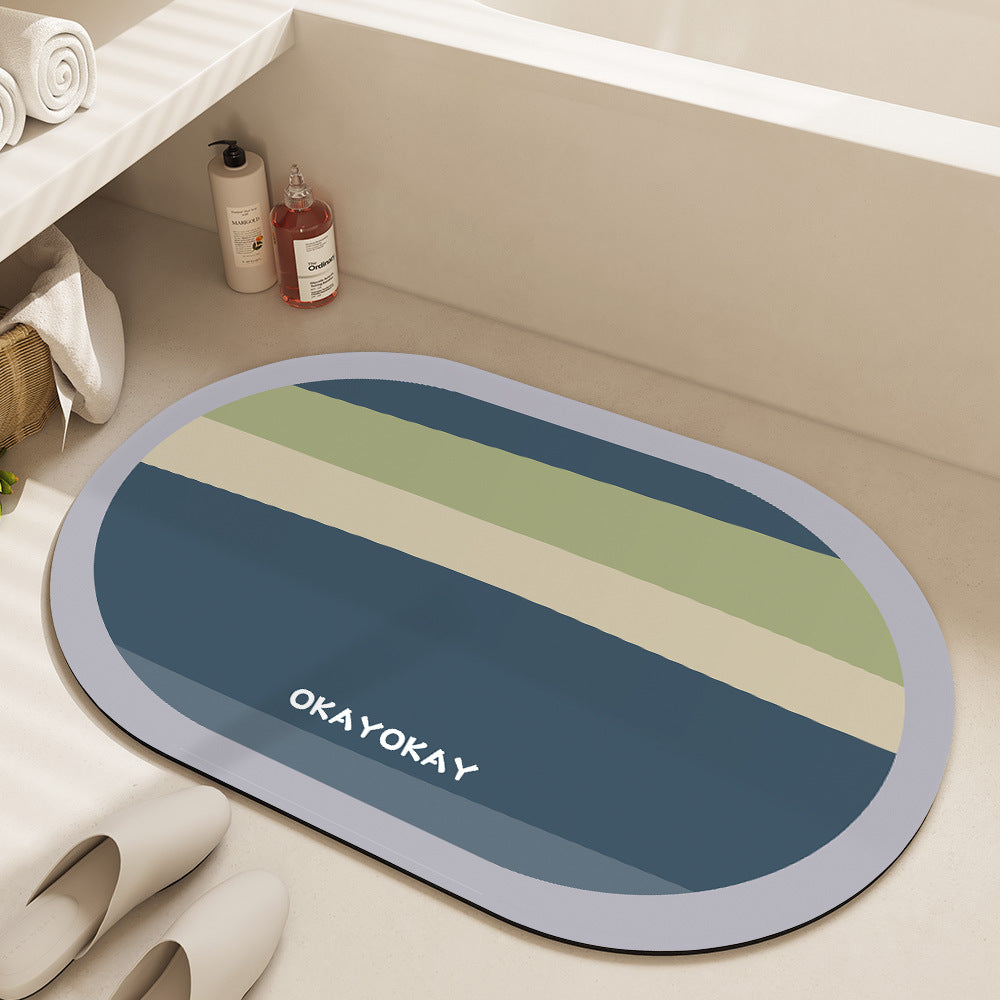 Decorative Floral Bathroom Mat Bowlift