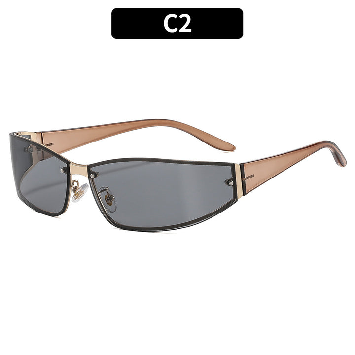 Sleek Geometric Shield Sunglasses