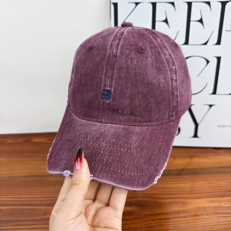 Unisex Distressed Cotton Baseball Cap Bowlift 1784083761
