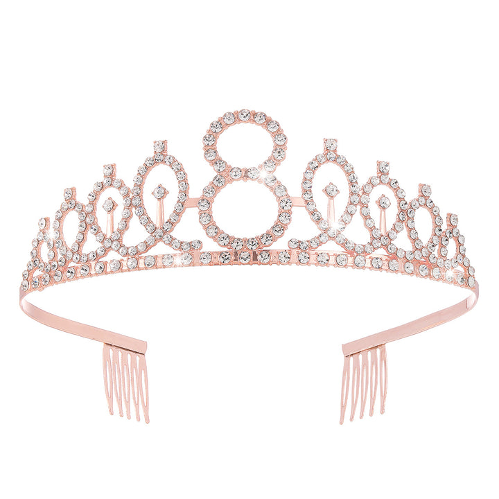 Women's Crystal-Embellished Tiara with Elegant Design Bowlift