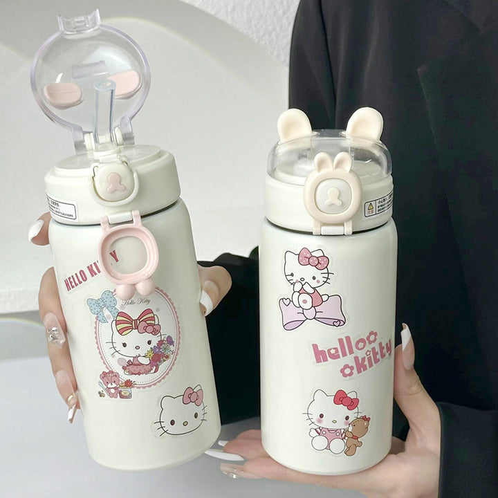 Women's insulated drinking bottle with secure flip lid and cute design Bowlift