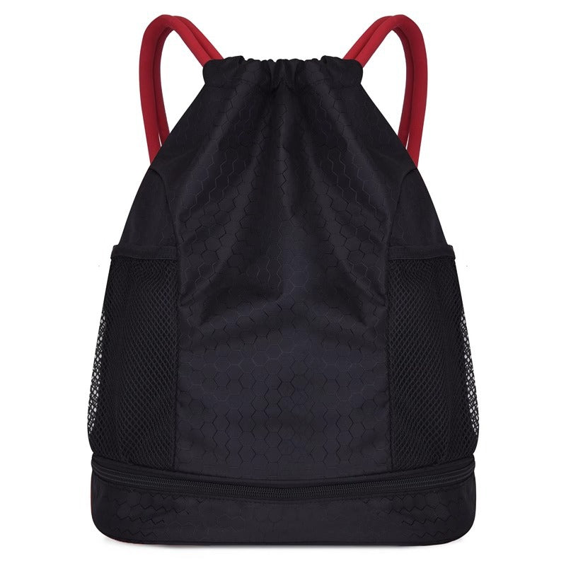 Lightweight Hexagonal Pattern Drawstring Backpack Bowlift
