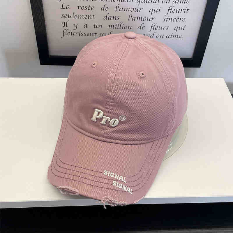 Women's Casual Distressed Embroidered Baseball Cap Bowlift