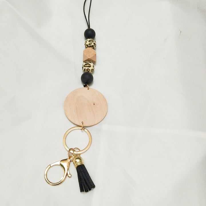 Beaded Keychain Lanyard with Decorative Tassel Bowlift