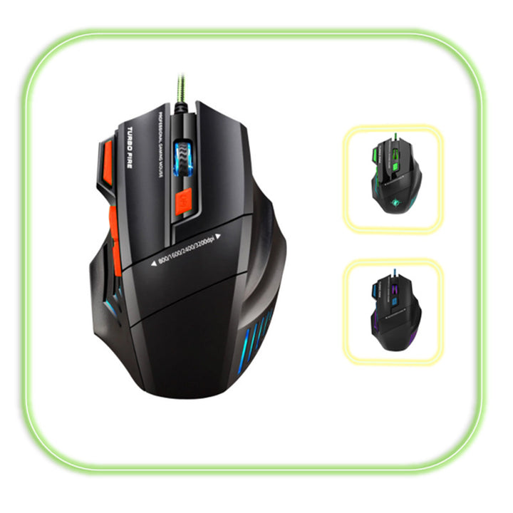 High-precision gaming mouse with adjustable DPI and RGB lighting Bowlift
