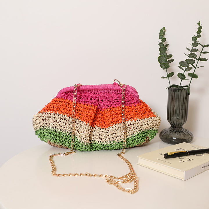 Handmade basket bag with trendy gradient Bowlift