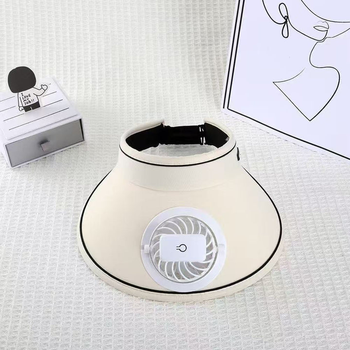 Sport Sun Visor with detachable front fan, adjustable headband and reflective piping Bowlift