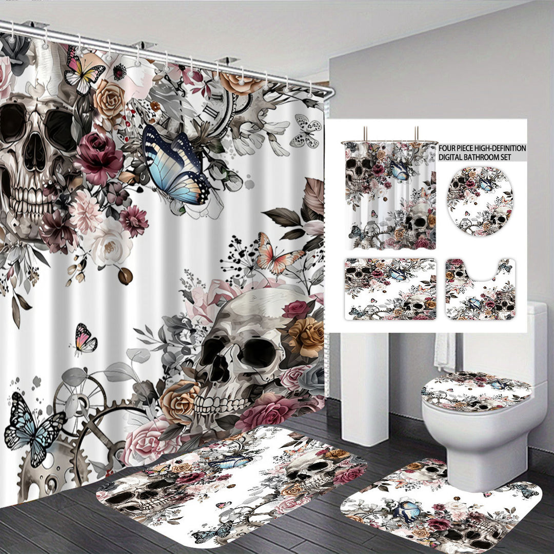 Artistic Skull Bathroom Décor Set Bowlift