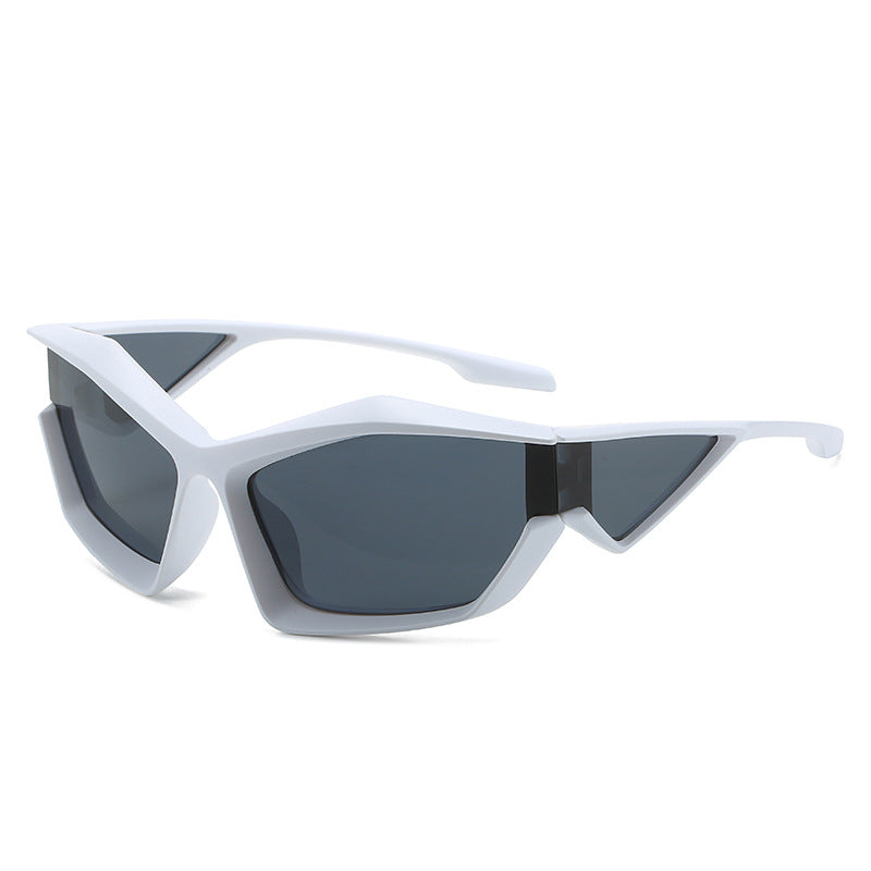 Women's sporty performance sunglasses with modern geometry frame Bowlift