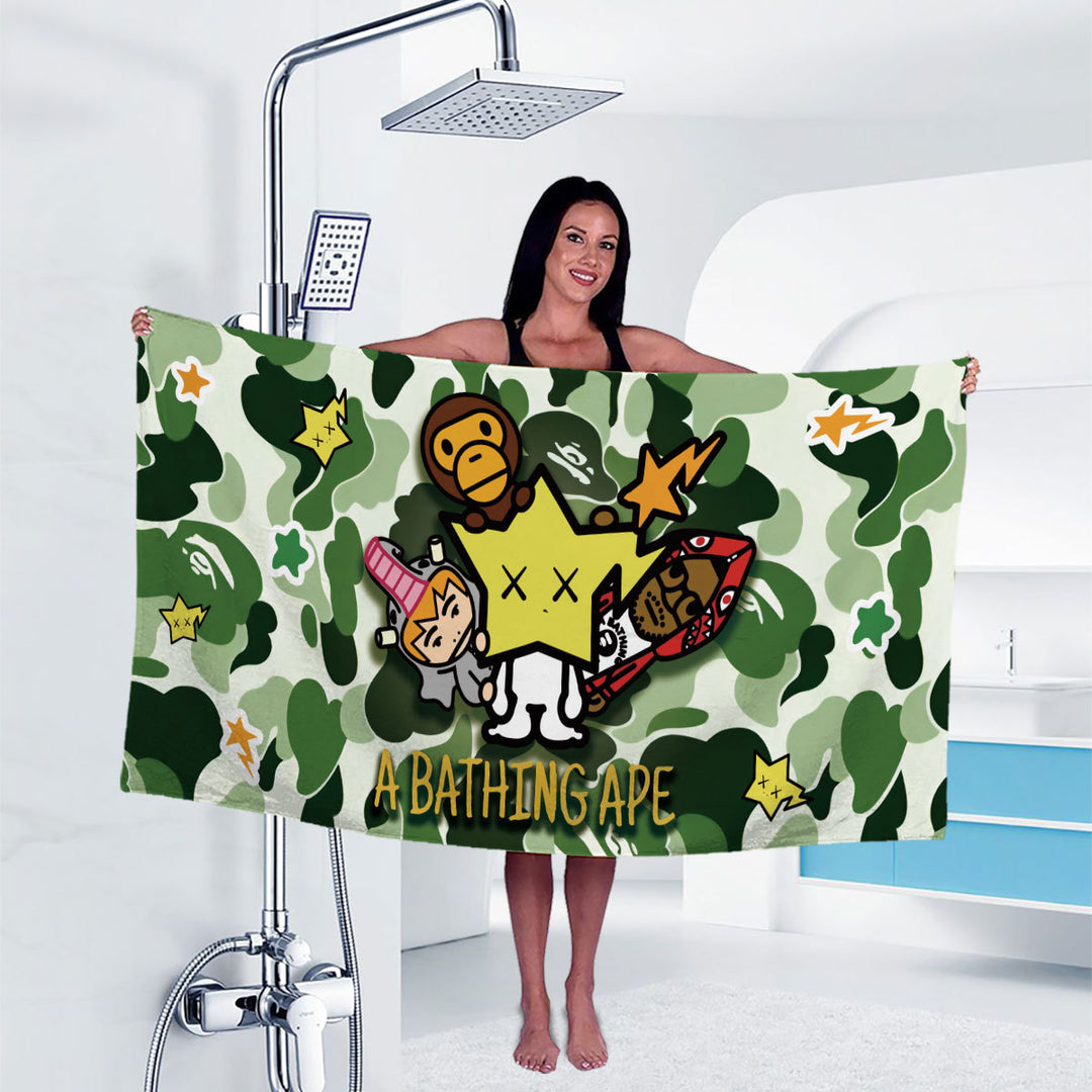 Artistic Cartoon-Themed Shower Curtain Bowlift
