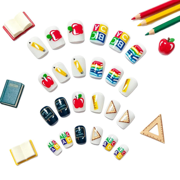 Creative School Motif Art Nails Bowlift