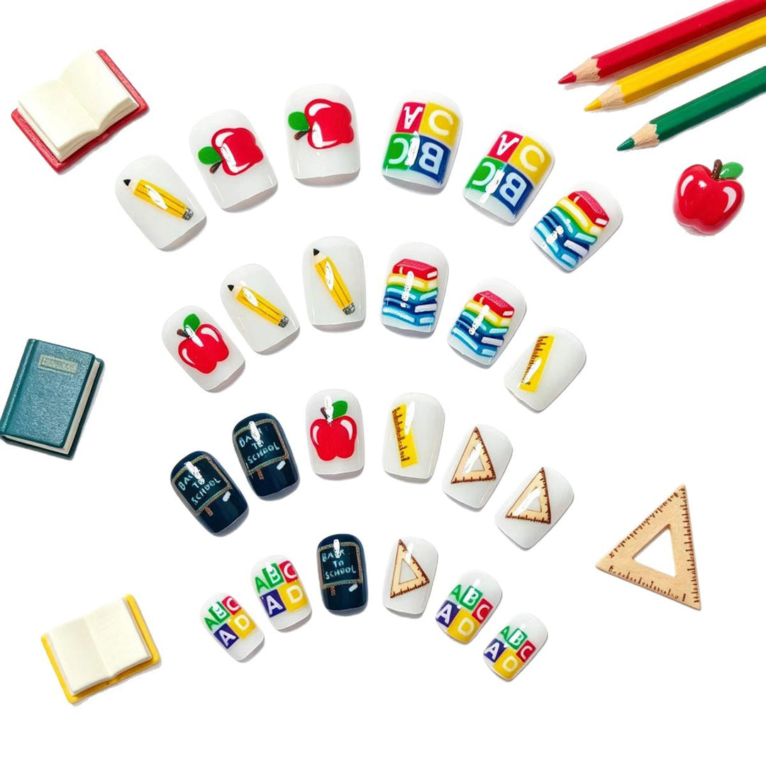 Educational Theme Nail Art Bowlift