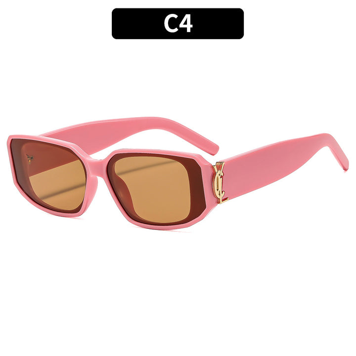 Vintage-Inspired Angular Frame Sunglasses