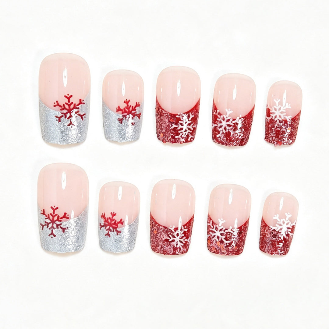 Seasonal Snowflake Nail Art Wraps Bowlift