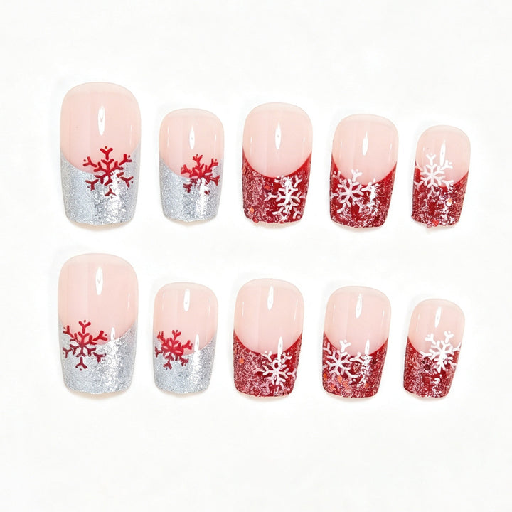 Seasonal Snowflake Nail Art Wraps Bowlift