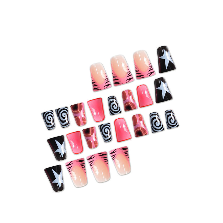 Trendy Artistic Press-On Nail Set Bowlift