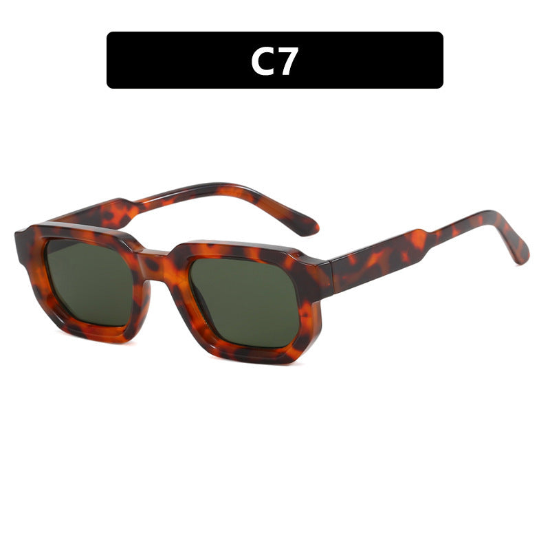 Women geometric sunglasses with fashionable high-gloss frame Bowlift