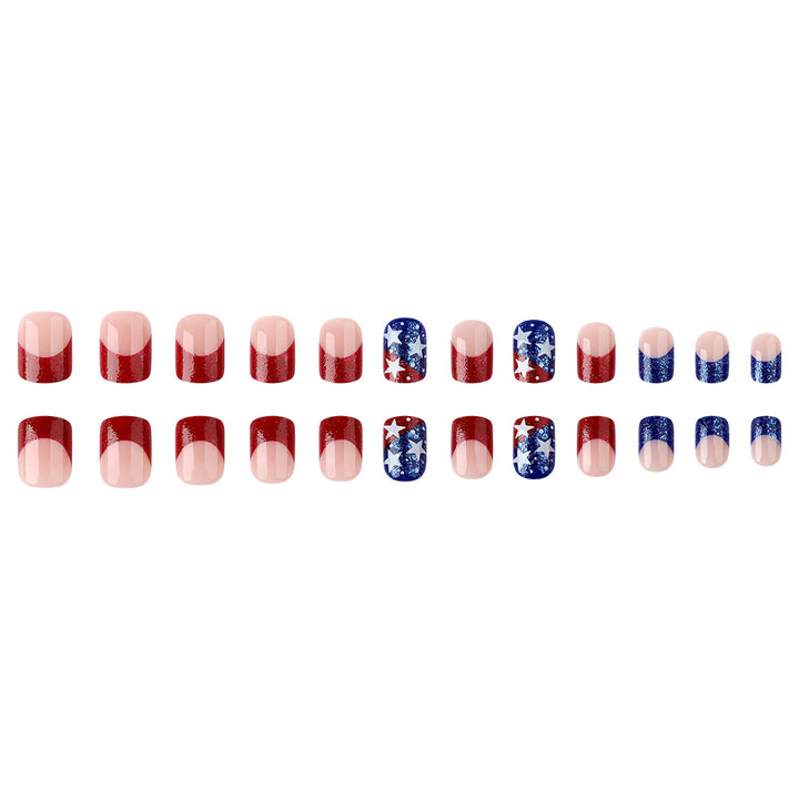 Seasonal Glitter Star Press-On Nails Bowlift