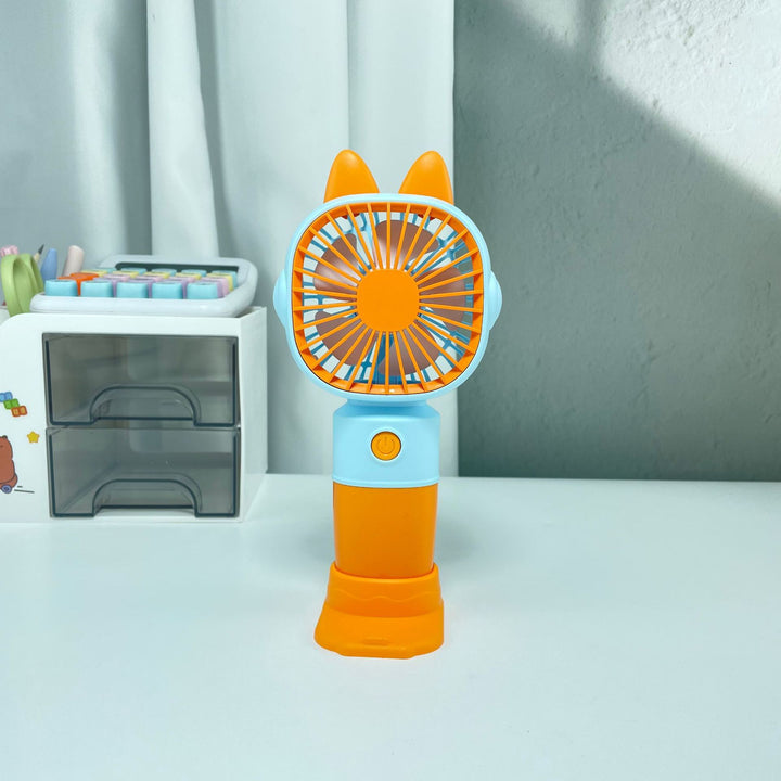 Women Portable Hand Fan with Cat Ears and USB Connection Bowlift
