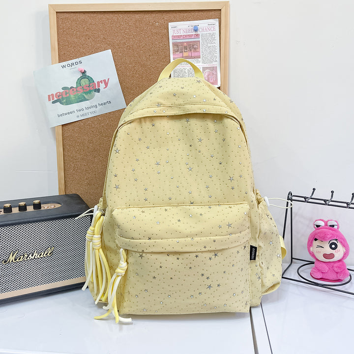 Star-Patterned Casual Backpack