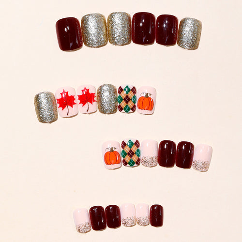 Seasonal Autumn-Themed Nail Art Set Bowlift