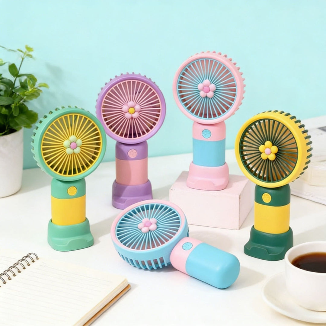 Women Colored Portable Fan Bowlift