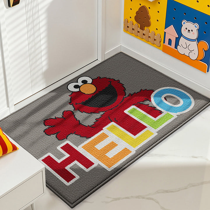 Playful Cartoon Character Area Rug Bowlift
