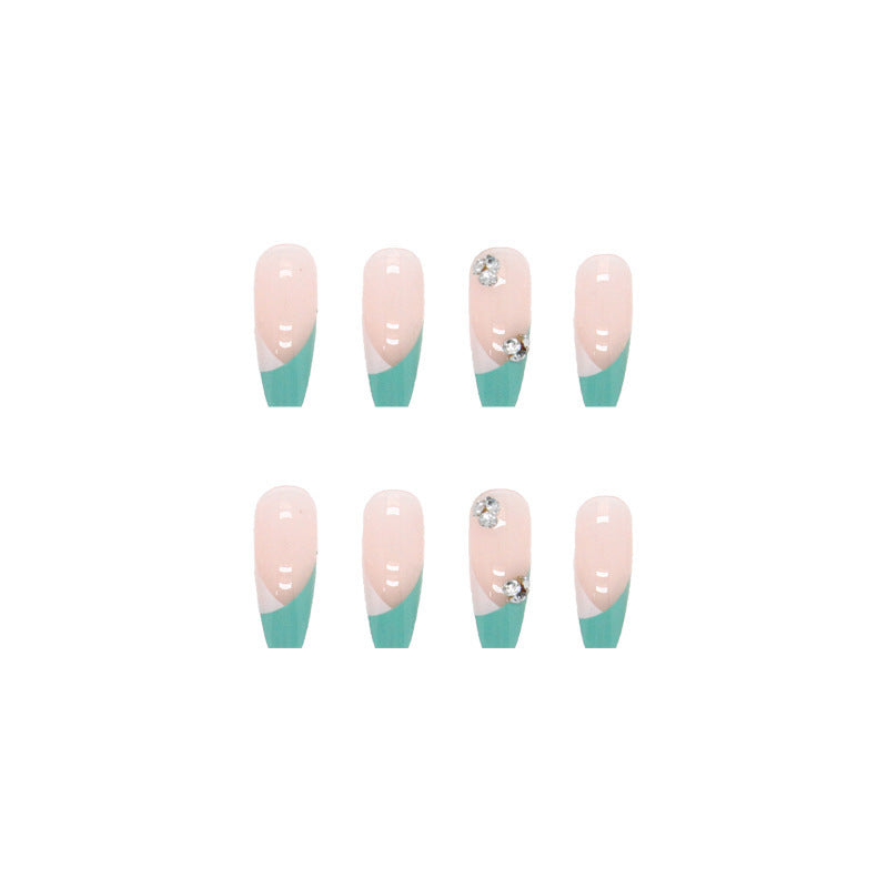 Artificial nail tips with glitter accents and elegant design Bowlift
