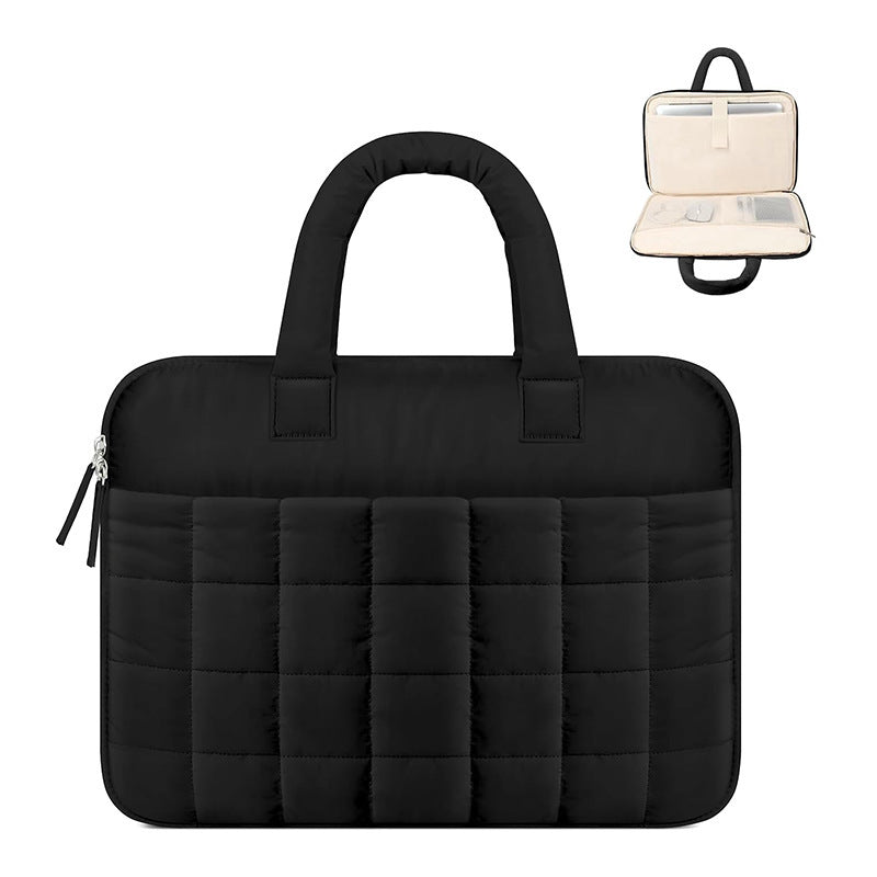 Padded Laptop Handbag with Versatile Interior Pockets Bowlift
