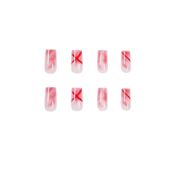 Artfully designed acrylic nails with marbled and decorative effects Bowlift