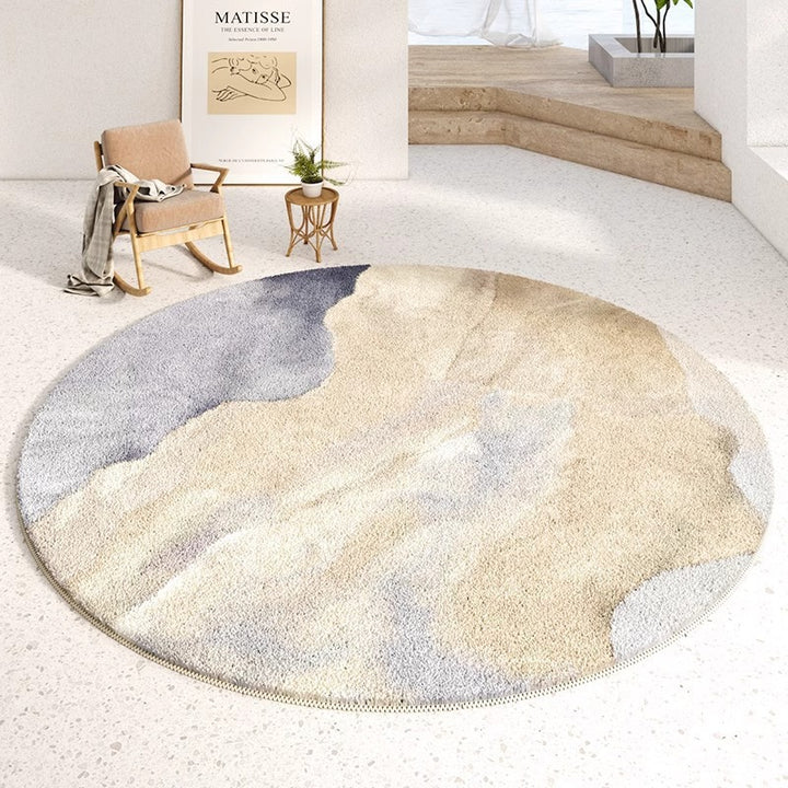 Round Artistic Abstract Area Rug