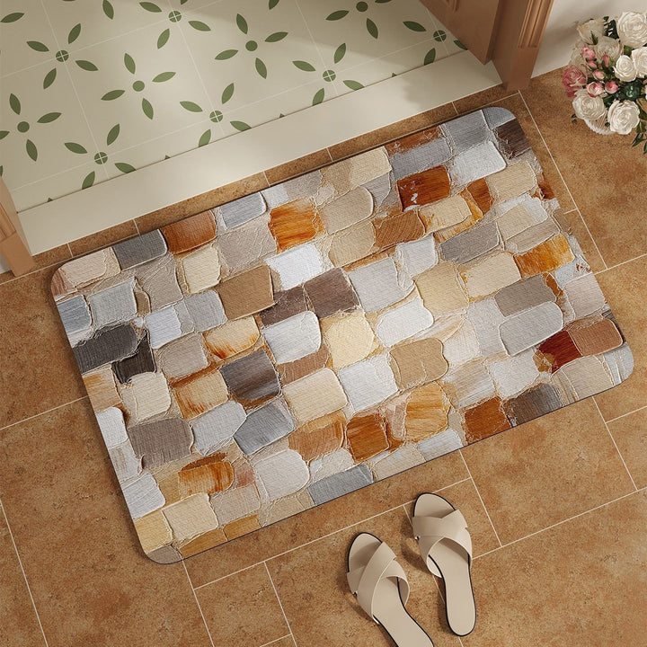 Mosaic Pattern Bath Mat Bowlift