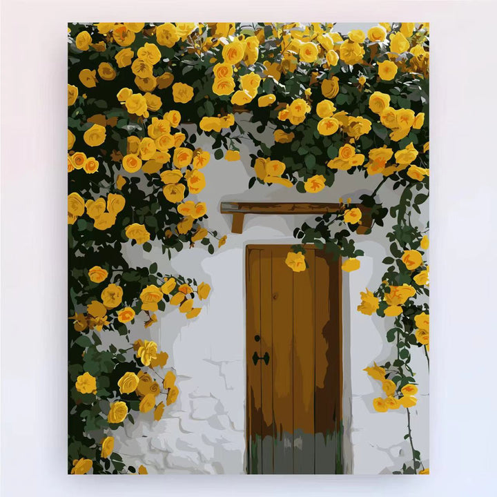Contemporary Lotus Floral Canvas Art Print Bowlift