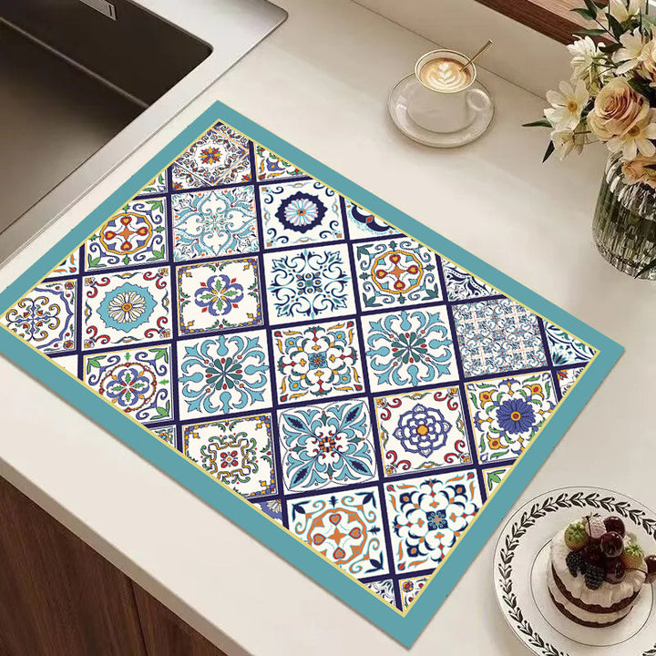Playful Textured Kitchen Mat Bowlift