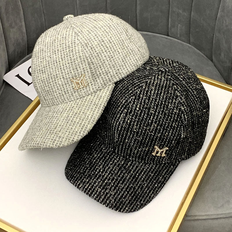 Women's Textured Knit Baseball Cap Bowlift