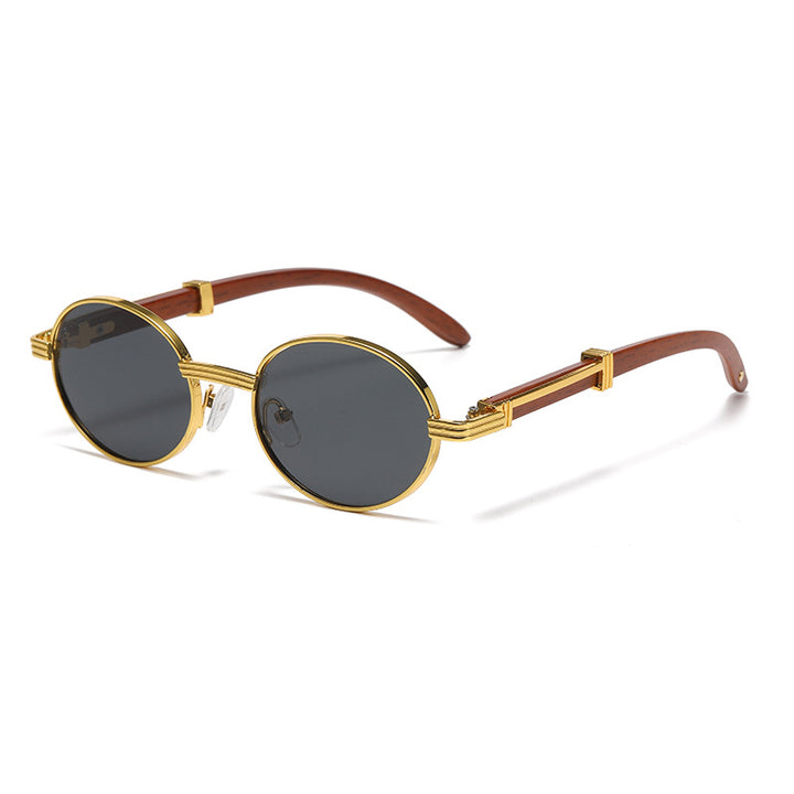 Women's Vintage-Style Sunglasses with Wooden Inner Frame Bowlift