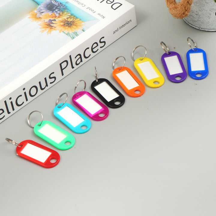 Unisex label tags with key ring and writable field Bowlift