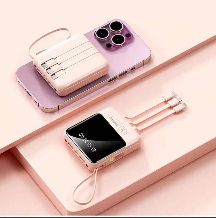 Power bank with multifunctional charging cable Bowlift
