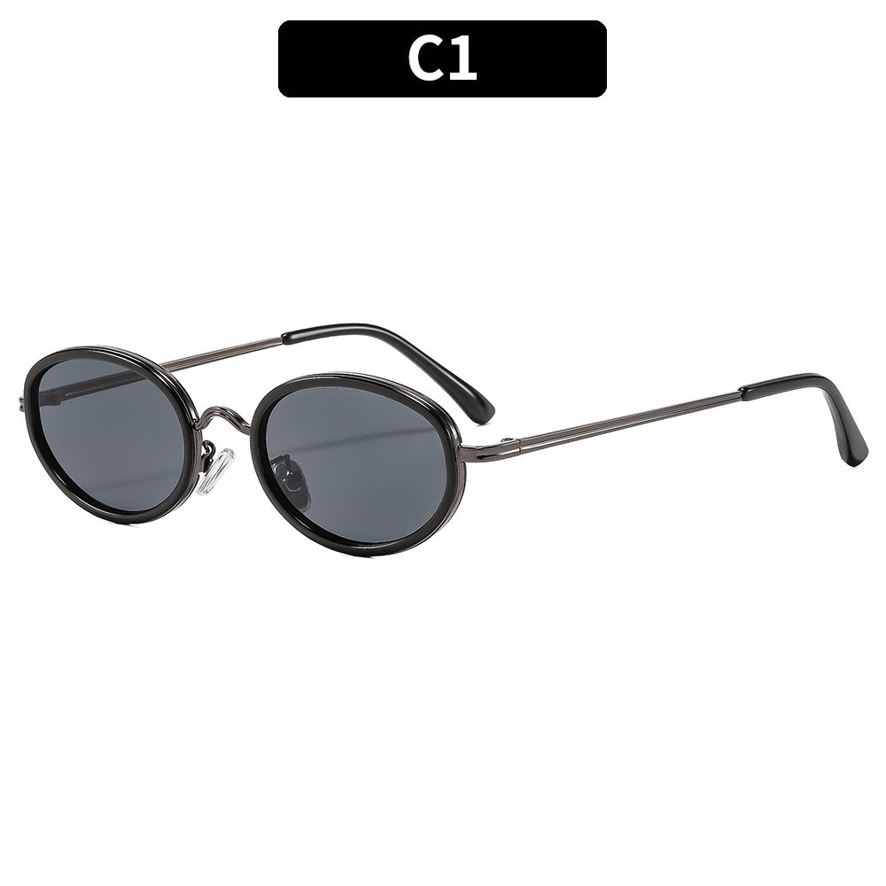 Chic Oval Frame Sunglasses  1787664033