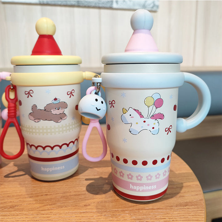 Ladies creative drinking cup with practical flip lid Bowlift