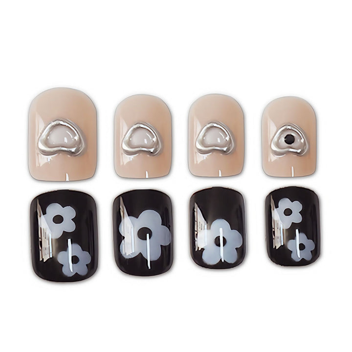 Artistic Heart-Inspired Nail Art Extensions Bowlift
